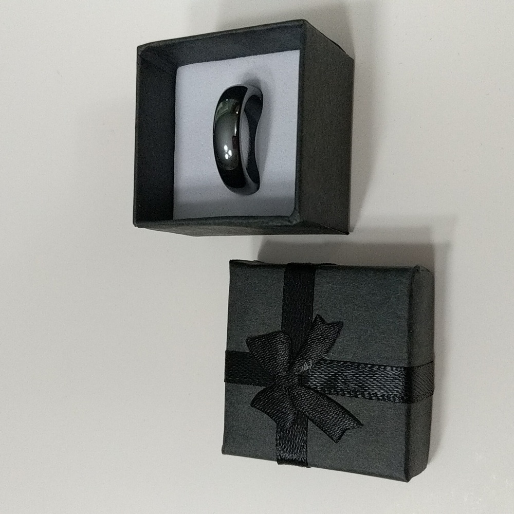 Hematite Ring Wedding Band Brand Gunmetal Color New!